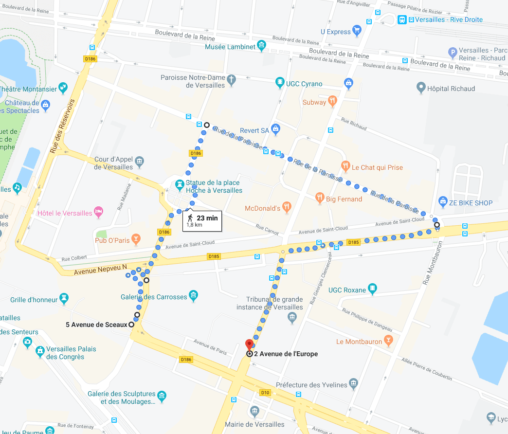 marche climat versailles parcours