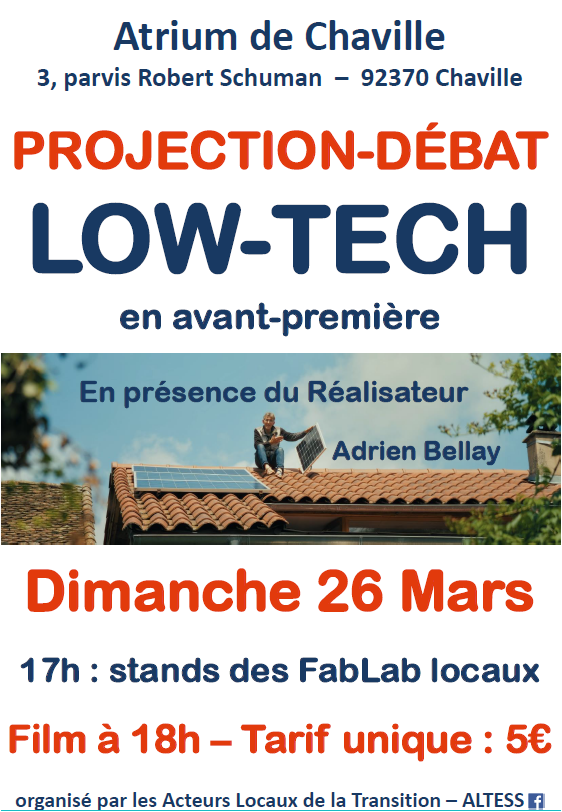 Affiche Low TEch film Chaville 26 mars 2023 